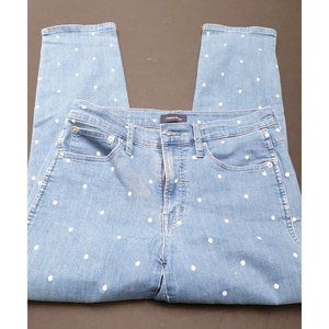 J.Crew Straight Jeans in Scattered Dot Womens Size 27 Toothpick